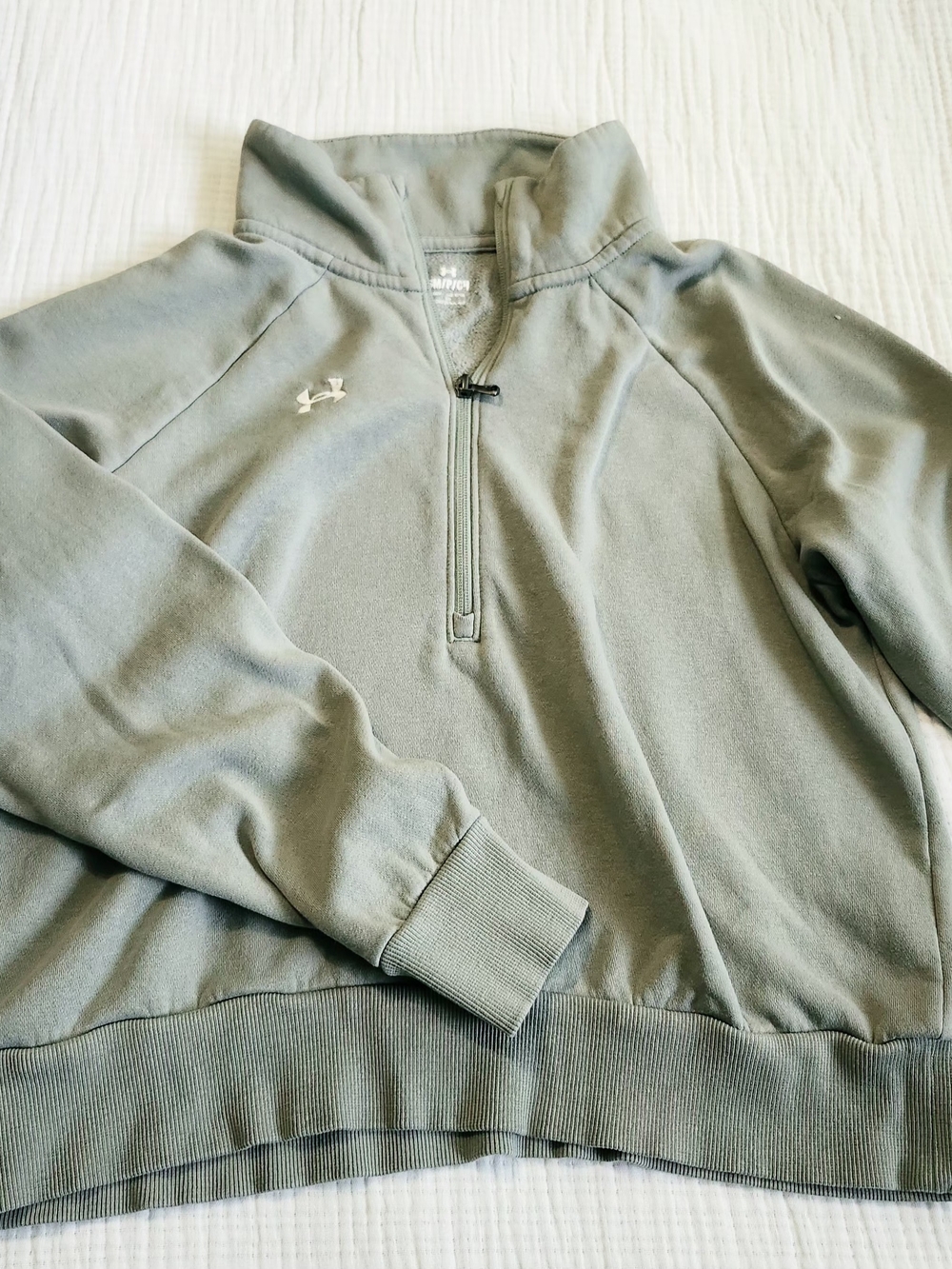 Under Armour Women’s Half-Zip Pullover Sweatshirt - Sage Green